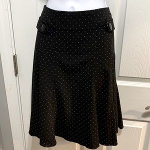 Black skirt with pink dots